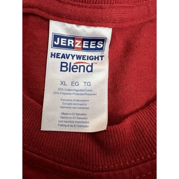 Juicy Hog Jowls Pig Hog Graphic T-Shirt XL Red Backyard Cookout Humor Jerzees - Picture 4 of 5